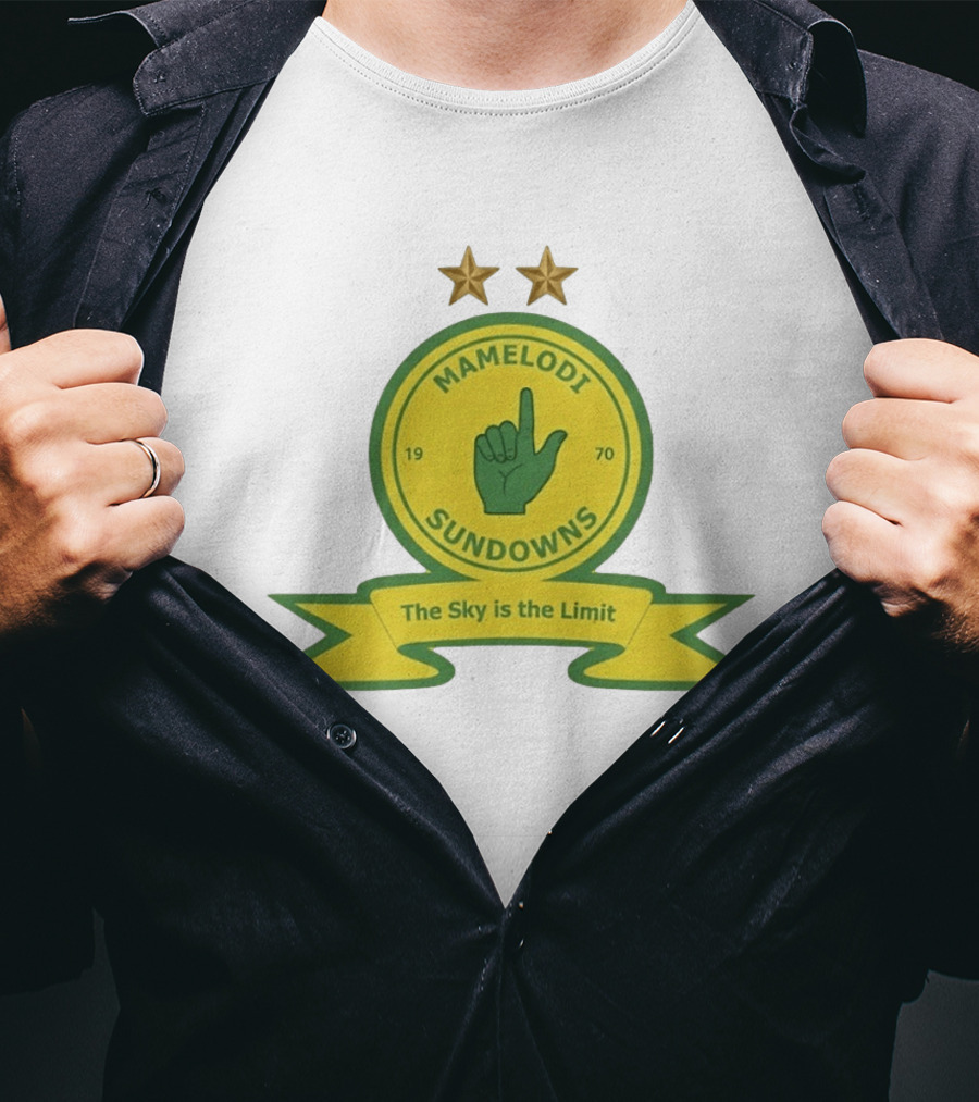Mamelodi Sundowns 1970 The Sky Is The Limit Logo Two Stars T-Shirt