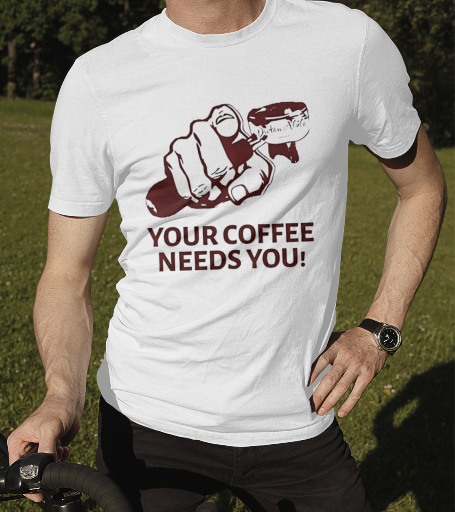 Uncle Sam Your Coffee Needs You Pointing T-Shirt