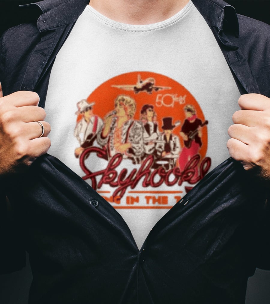 Skyhooks Living In The 70's 50th Anniversary Warner Music Store T-Shirt