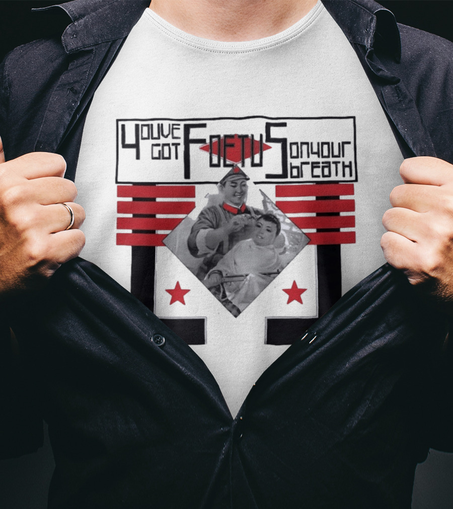 You've Got Foetus On Your Breath Band Retro Barber Propaganda T-Shirt
