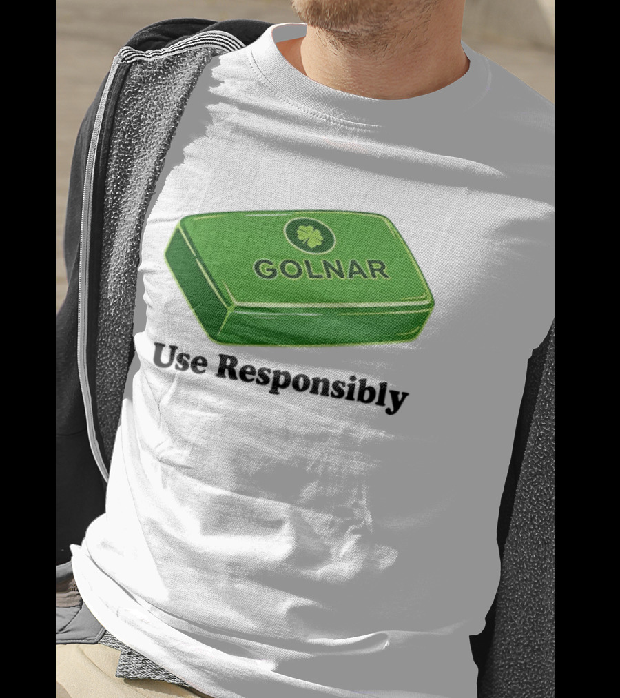 Golnar Green Bar Use Responsibly Shamrock T-Shirt