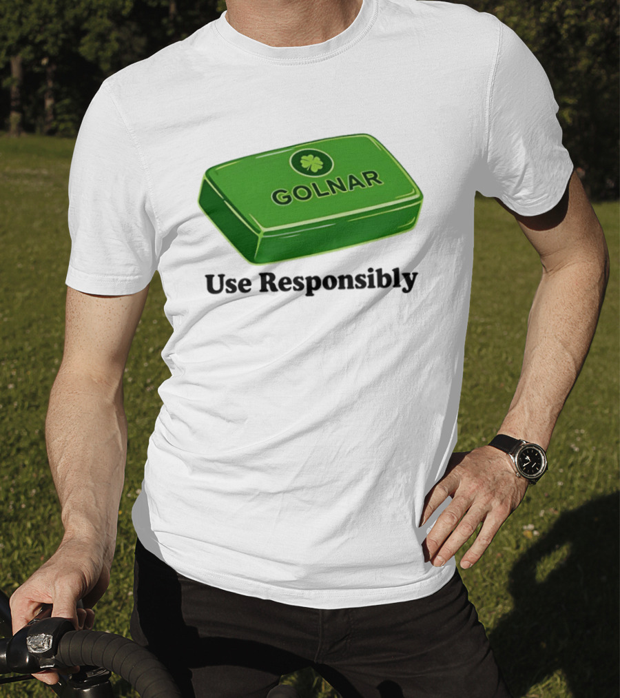 Golnar Green Bar Use Responsibly Shamrock T-Shirt