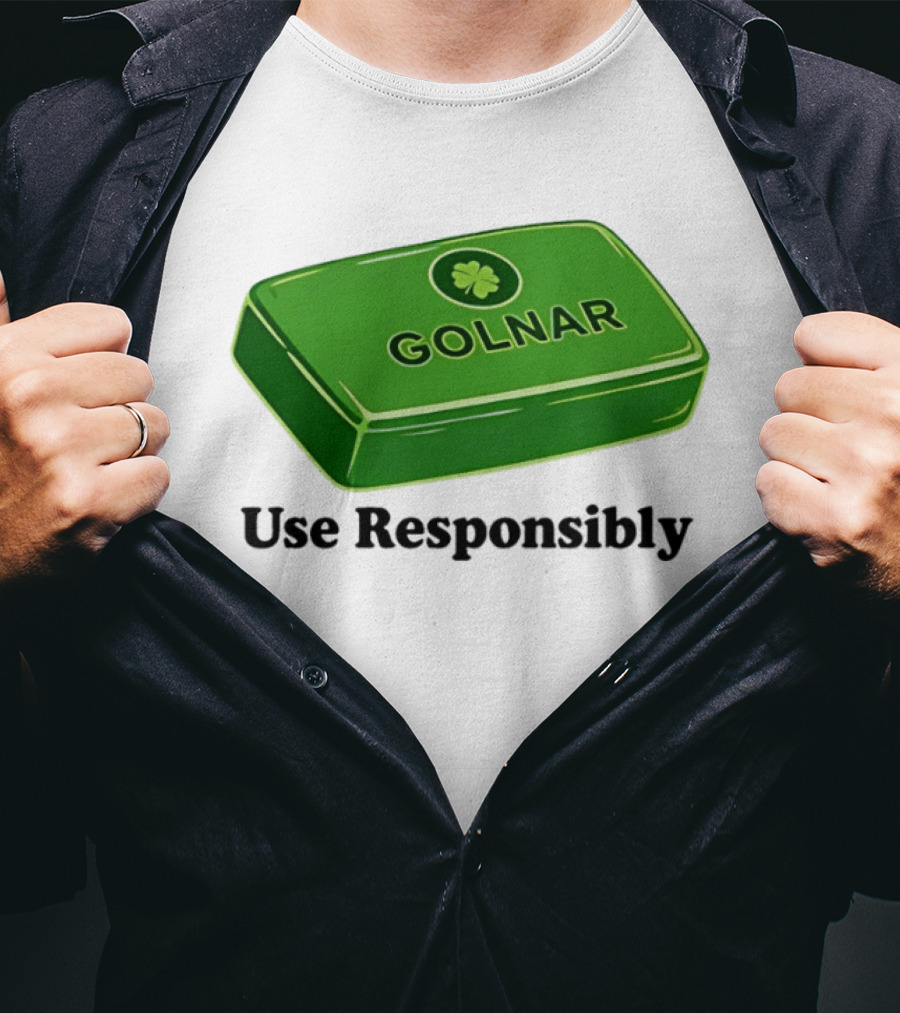 Golnar Green Bar Use Responsibly Shamrock T-Shirt
