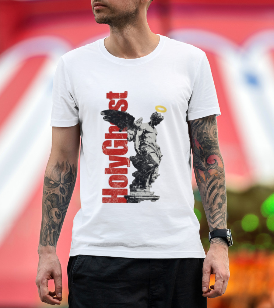 Holy Ghost Halo Statue Winged Angel T-Shirt