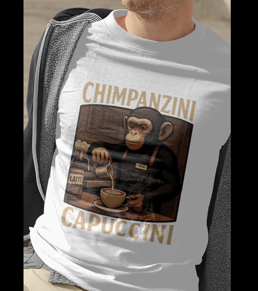 Chimpanzini Capuccini Latte Barista Chimp 'Toni T-Shirt