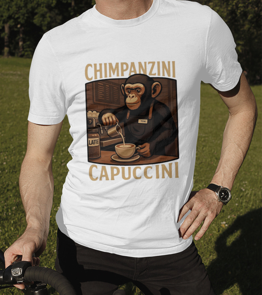 Chimpanzini Capuccini Latte Barista Chimp 'Toni T-Shirt