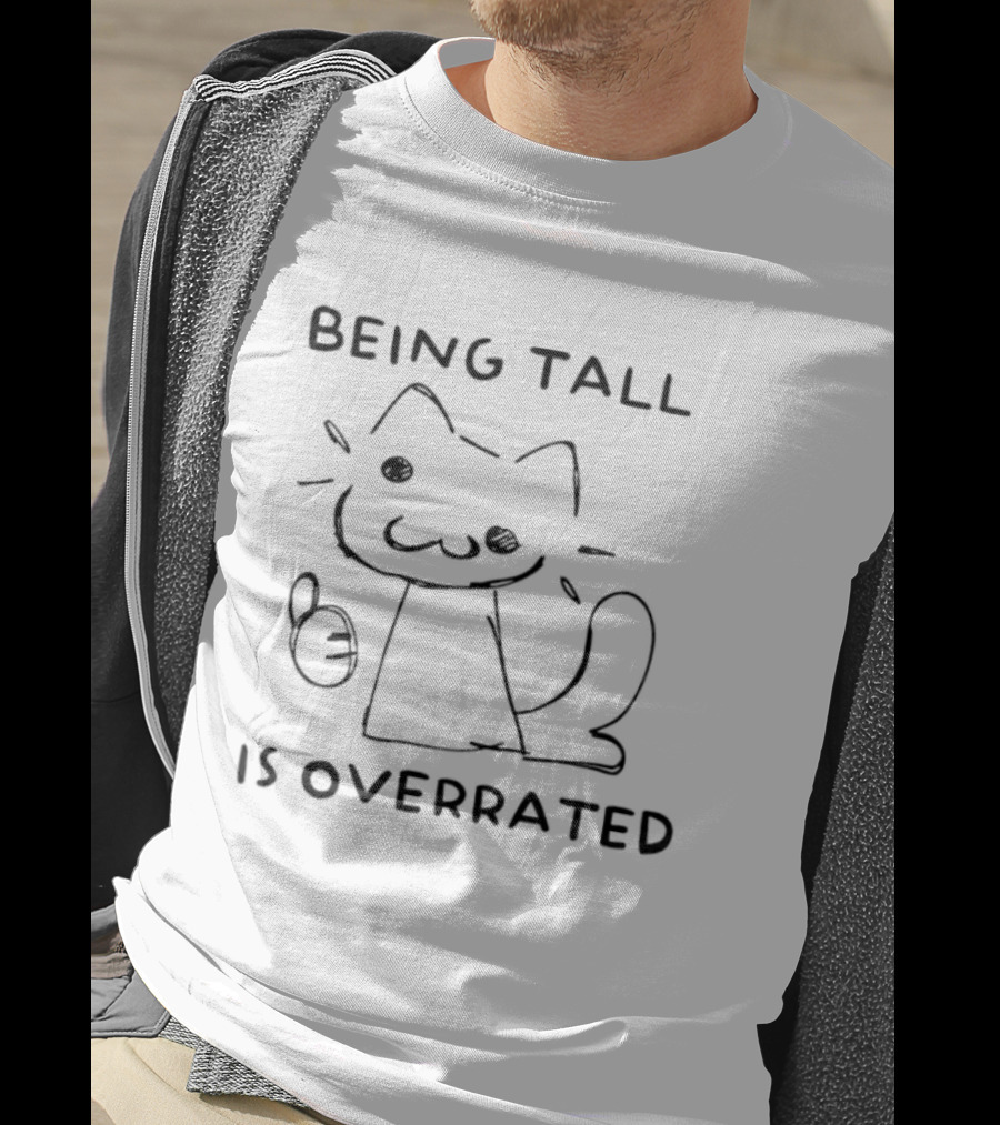 Neco Arc Being Tall Is Overrated Meme Doodle Cat T-Shirt
