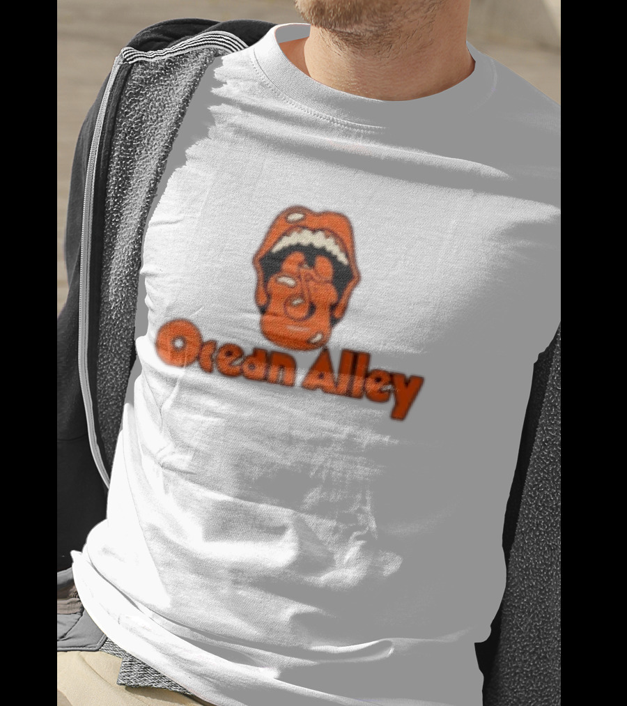 Ocean Alley Acid Tongue Ash Grey Vintage Inspired Merchandise T-Shirt