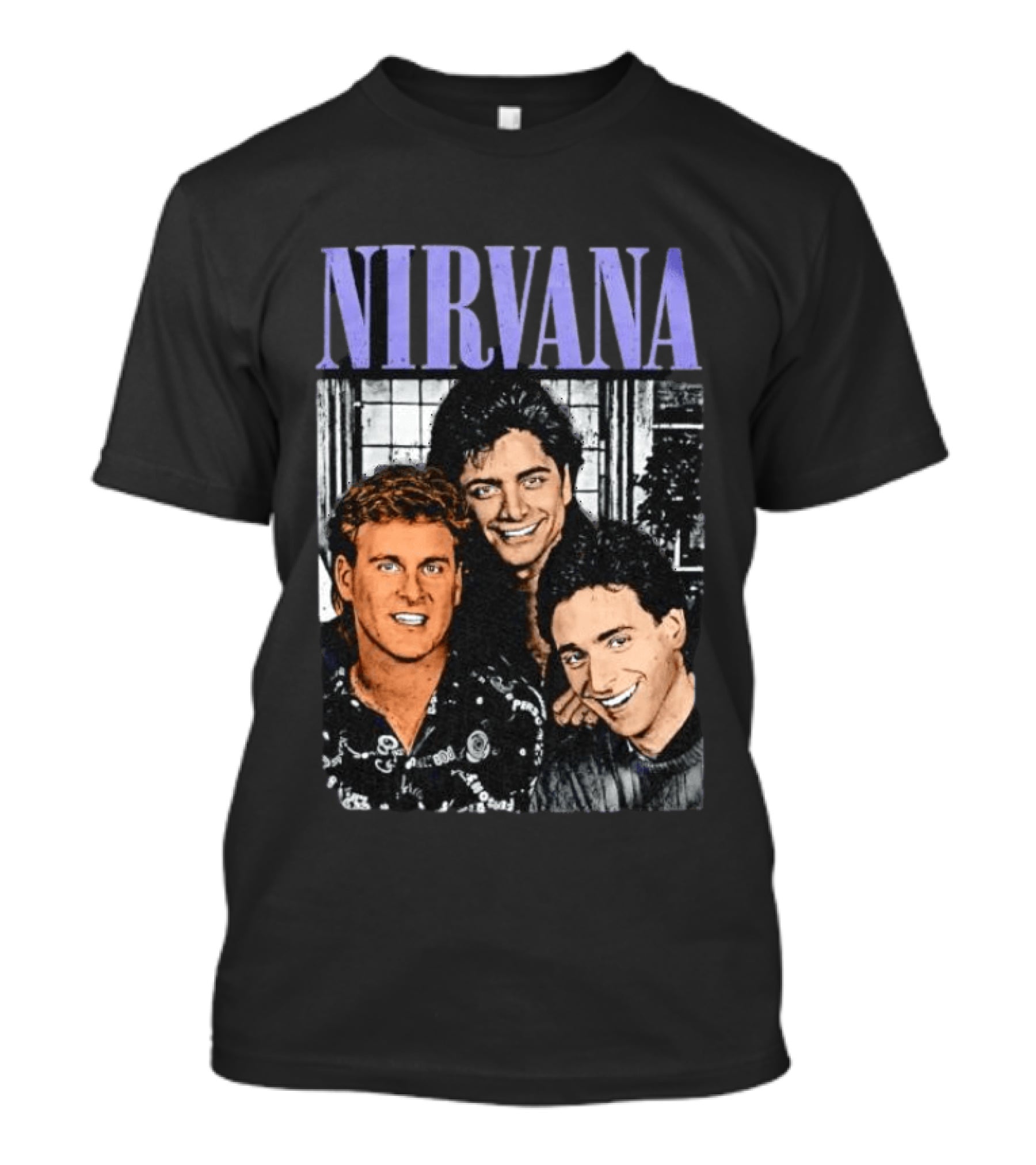 Full House Dave Coulier John Stamos Bob Saget Nirvana Band Members Music T-Shirt