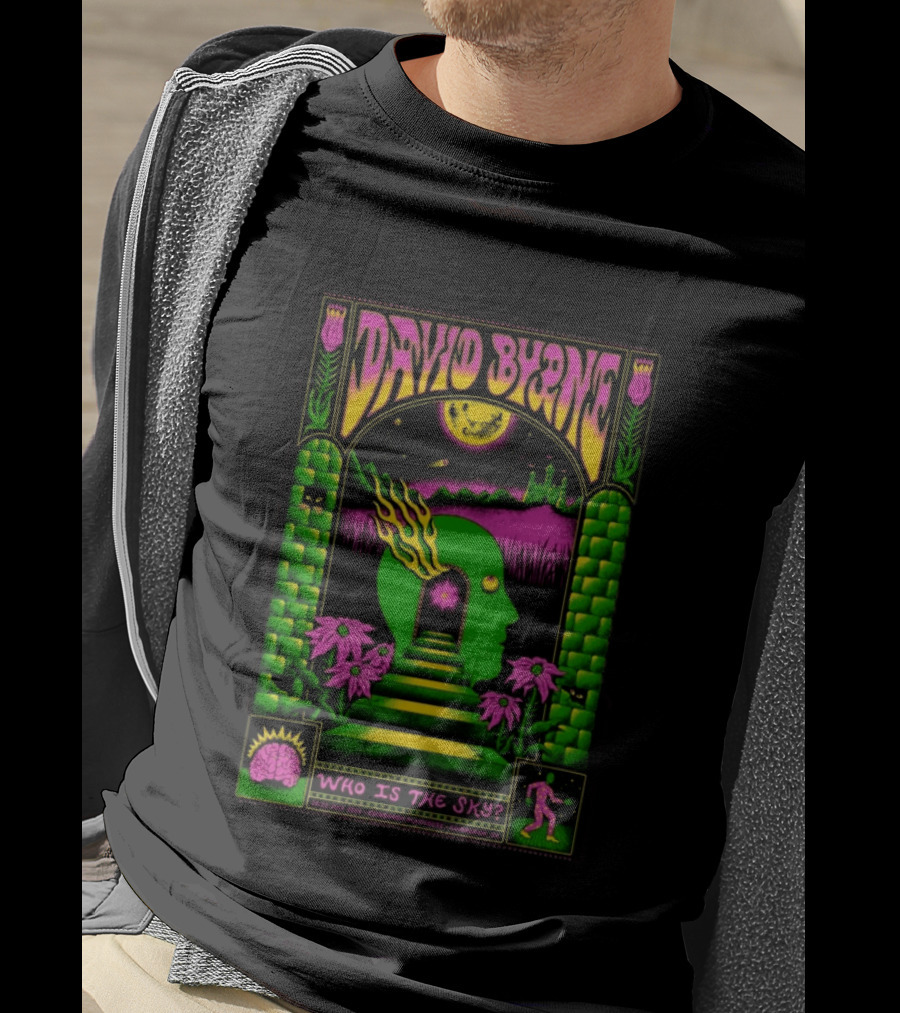 David Byrne Who Is The Sky Edinburgh UK 7 20 7 22 2026 Psychedelic T-Shirt