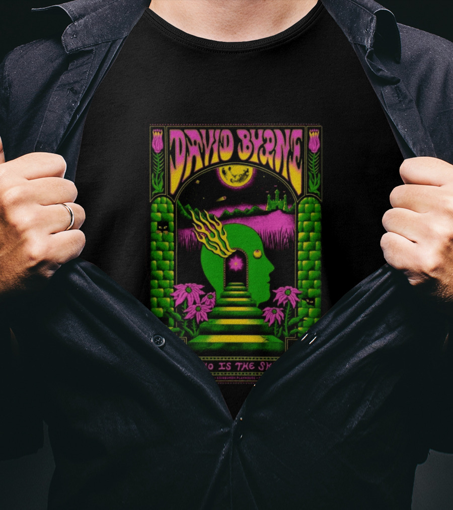 David Byrne Who Is The Sky Edinburgh UK 7 20 7 22 2026 Psychedelic T-Shirt