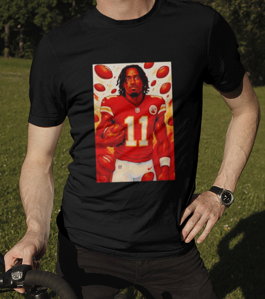 Jalen Royals Kansas City Chiefs Number 11 Football Player With Team Logo And Jersey T-Shirt