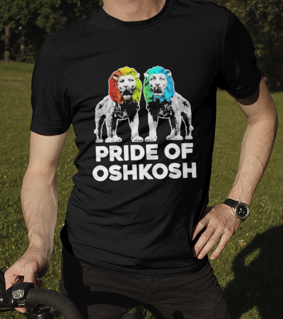 Pride Of Oshkosh Lions Rainbow Mane Wisconsin T-Shirt