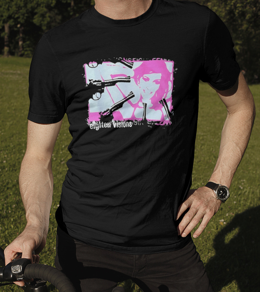 Eighteen Visions Pink Gun Metalcore Band T-Shirt
