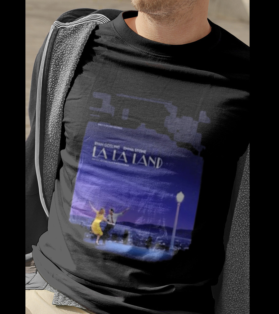 Ryan Gosling Emma Stone La La Land City Dance Under Streetlight 10th Anniversary T-Shirt