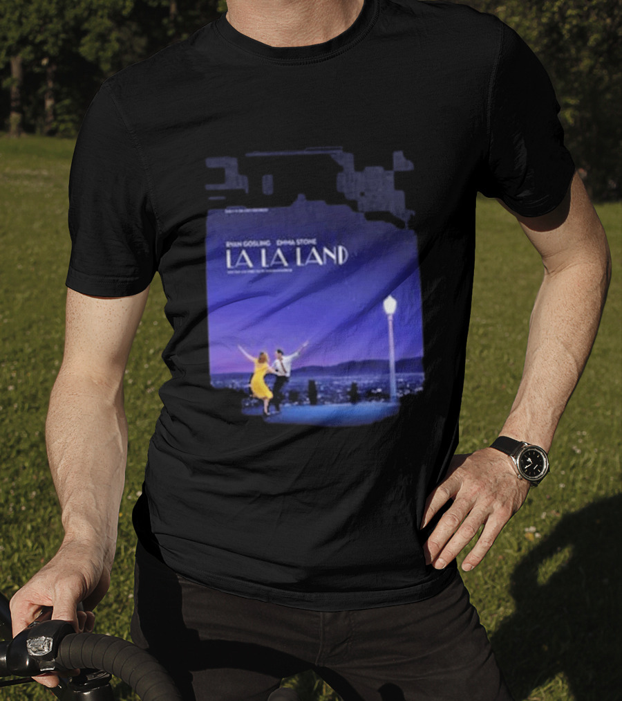 Ryan Gosling Emma Stone La La Land City Dance Under Streetlight 10th Anniversary T-Shirt