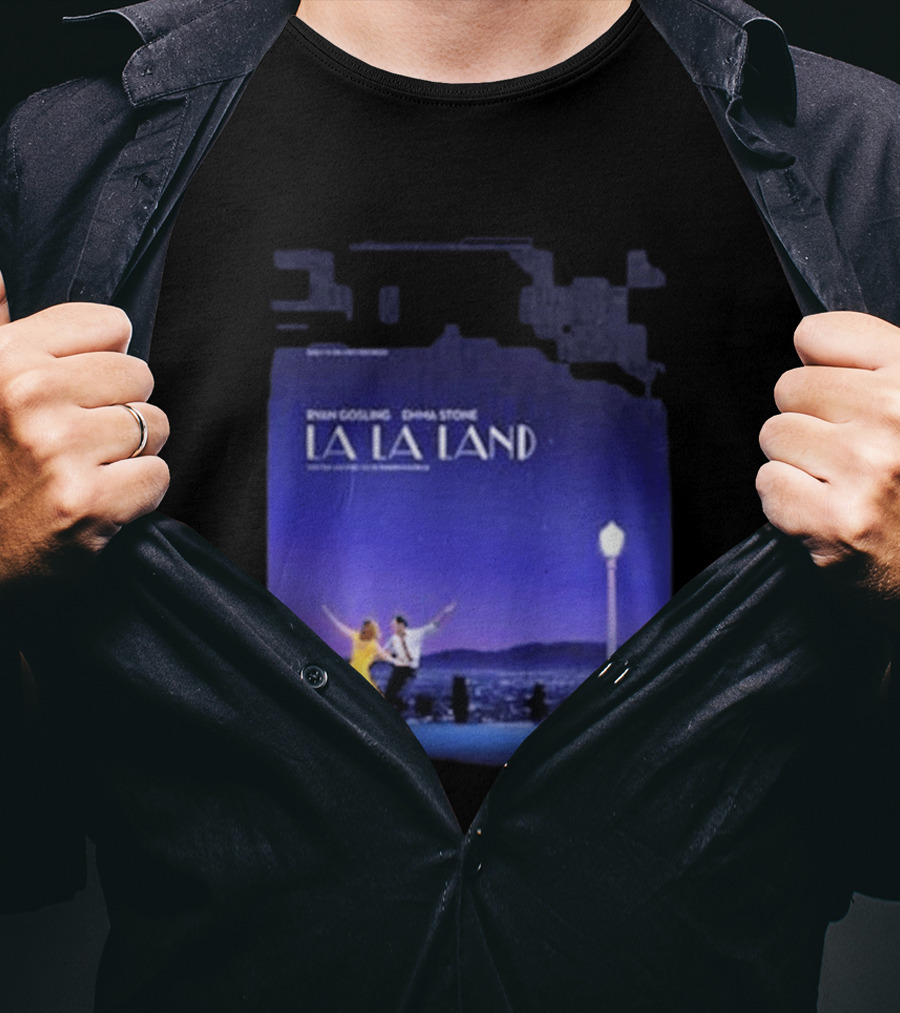 Ryan Gosling Emma Stone La La Land City Dance Under Streetlight 10th Anniversary T-Shirt