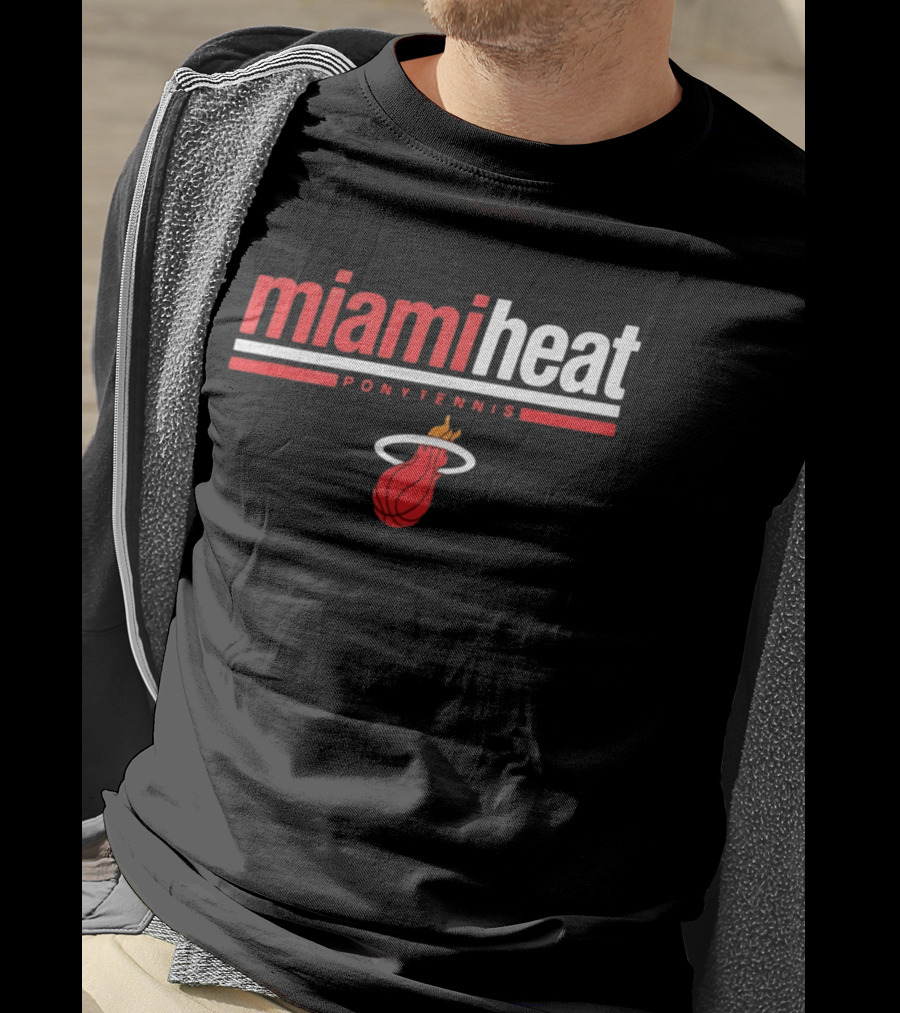 Miami Heat Pony Tennis NBA Basketball T-Shirt