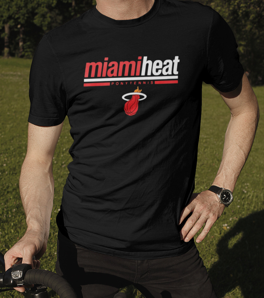 Miami Heat Pony Tennis NBA Basketball T-Shirt
