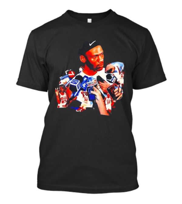 Michael Jordan Press Conference CLTV ESPN FOX Bulls T-Shirt