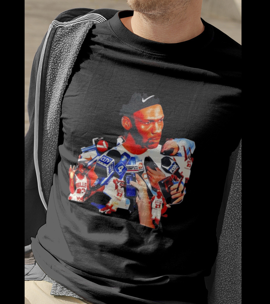 Michael Jordan Press Conference CLTV ESPN FOX Bulls T-Shirt