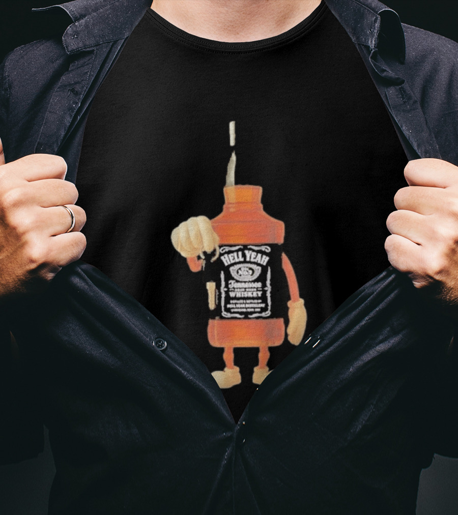 Hell Yeah Tennessee Whiskey Bottle Figure With Car Key T-Shirt