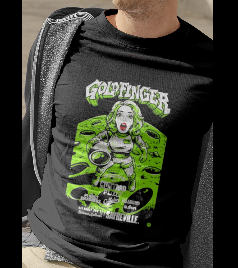 Goldfinger Mustard Plug The Planet Smashers Catbite Millington Skanksgiving Sayreville Alien Space Scene T-Shirt