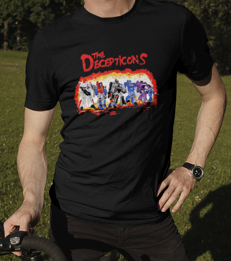 The Decepticons Transformers Group Distressed Vintage Look T-Shirt