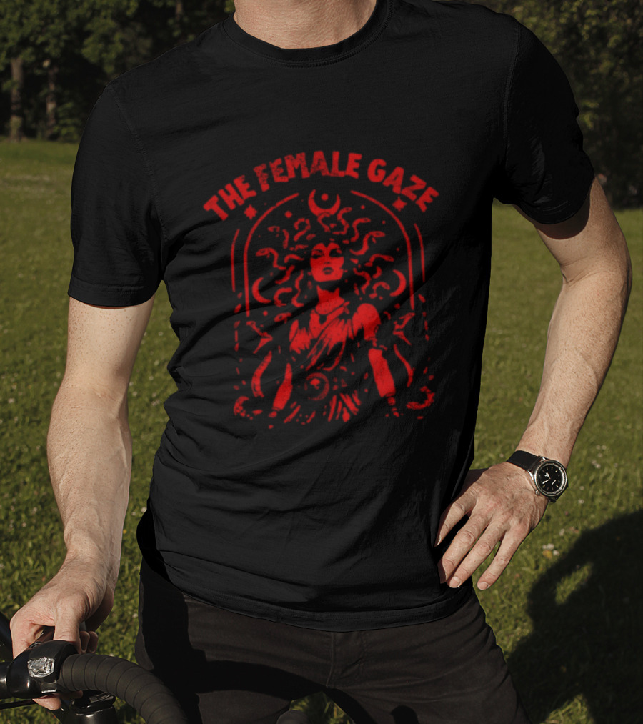 The Female Gaze Medusa Holding Sword Empowerment T-Shirt