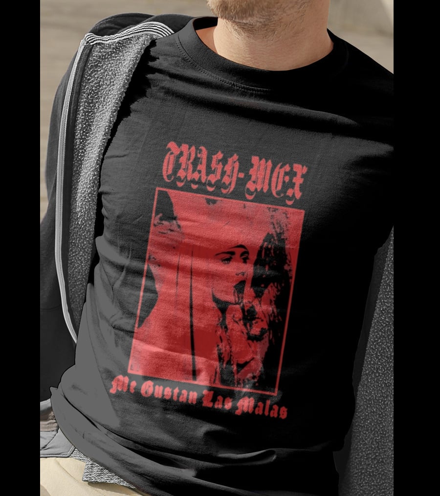 Trash Mex Me Gustan Las Malas Nun Iconic Red Nun T-Shirt