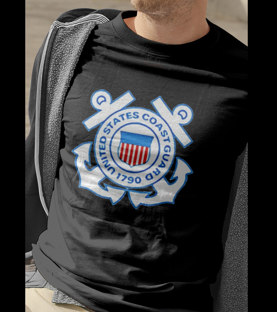 United States Coast Guard Emblem 1790 USCG Anchors Insignia T-Shirt