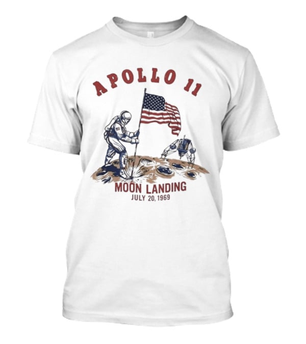 Apollo 11 Moon Landing Astronaut Flag July 20 1969 T-Shirt