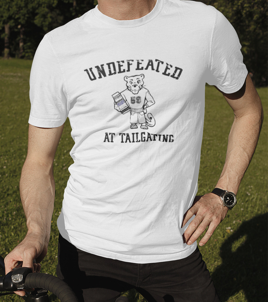 Roaring Riot Undefeated At Tailgating NoDa Brewing Co Panther With Drink T-Shirt
