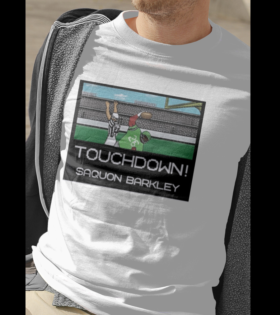Touchdown Saquon Barkley Pixel Philadelphia Eagles T-Shirt