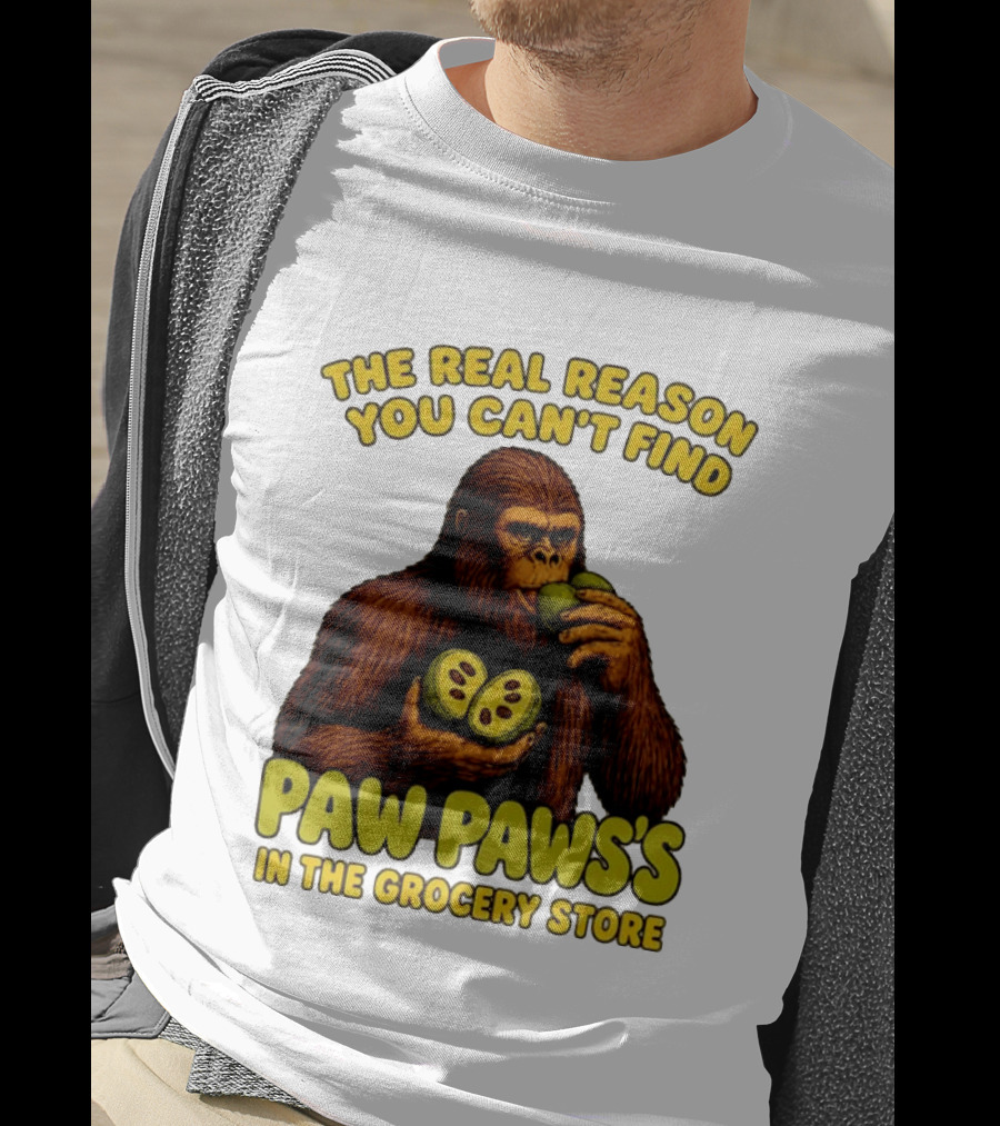 Pawpaw Fruit Mystery Sasquatch Eating Pawpaws In Grocery Store T-Shirt
