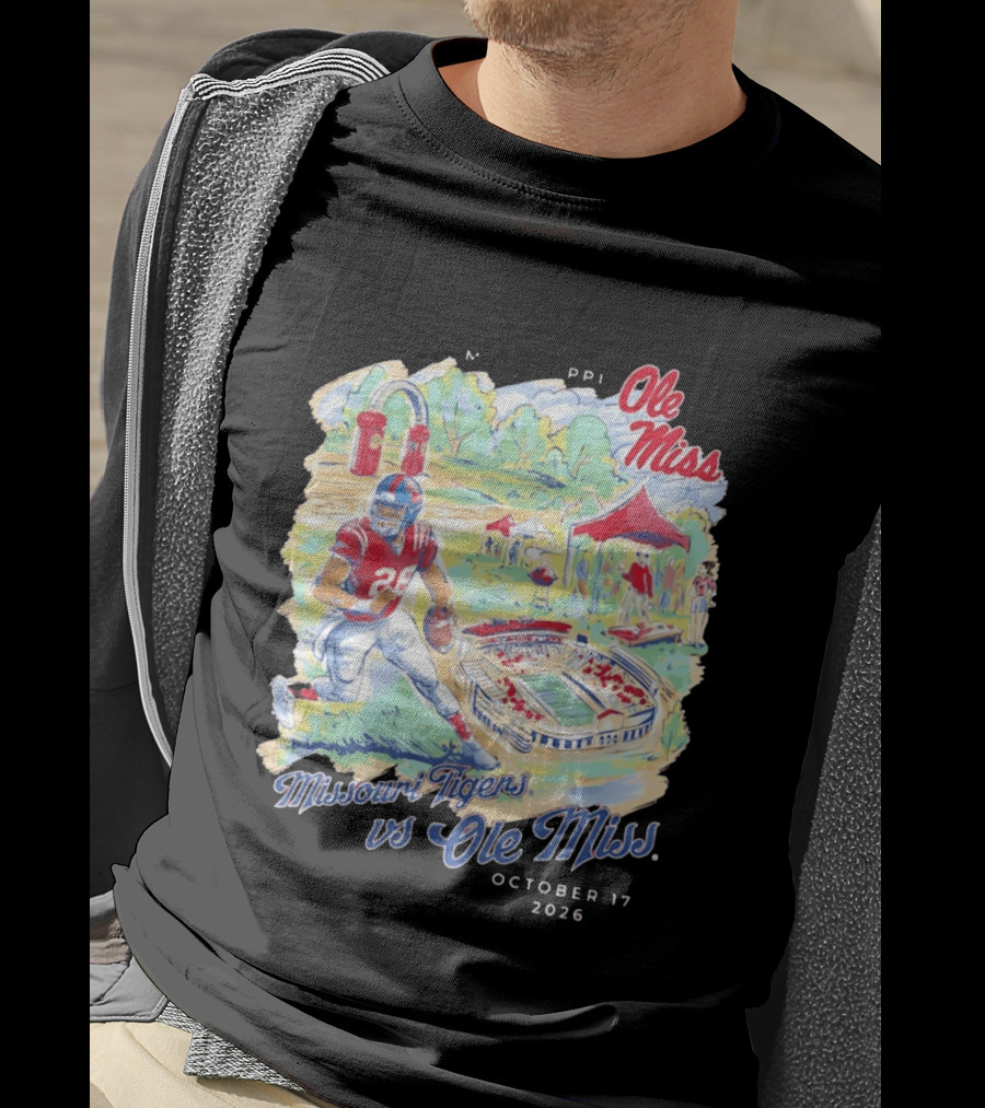 October 17 2026 Missouri Tigers Vs Ole Miss Football Stadium Tailgate Event T-Shirt