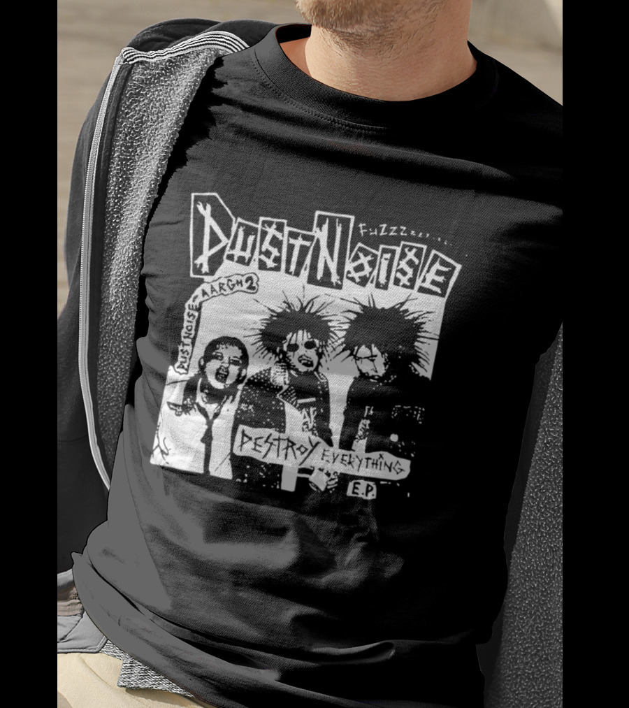 Fuzzz Dustnoise Aargh 2 Destroy Everything EP Punk Rock T-Shirt