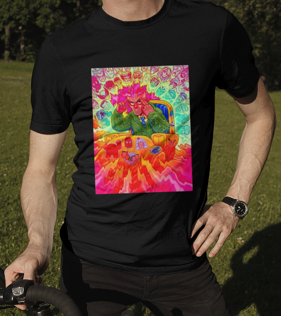 Professor X Dazzler World Tour X Men Collage Psychedelic Comic Art Marvel Characters T-Shirt