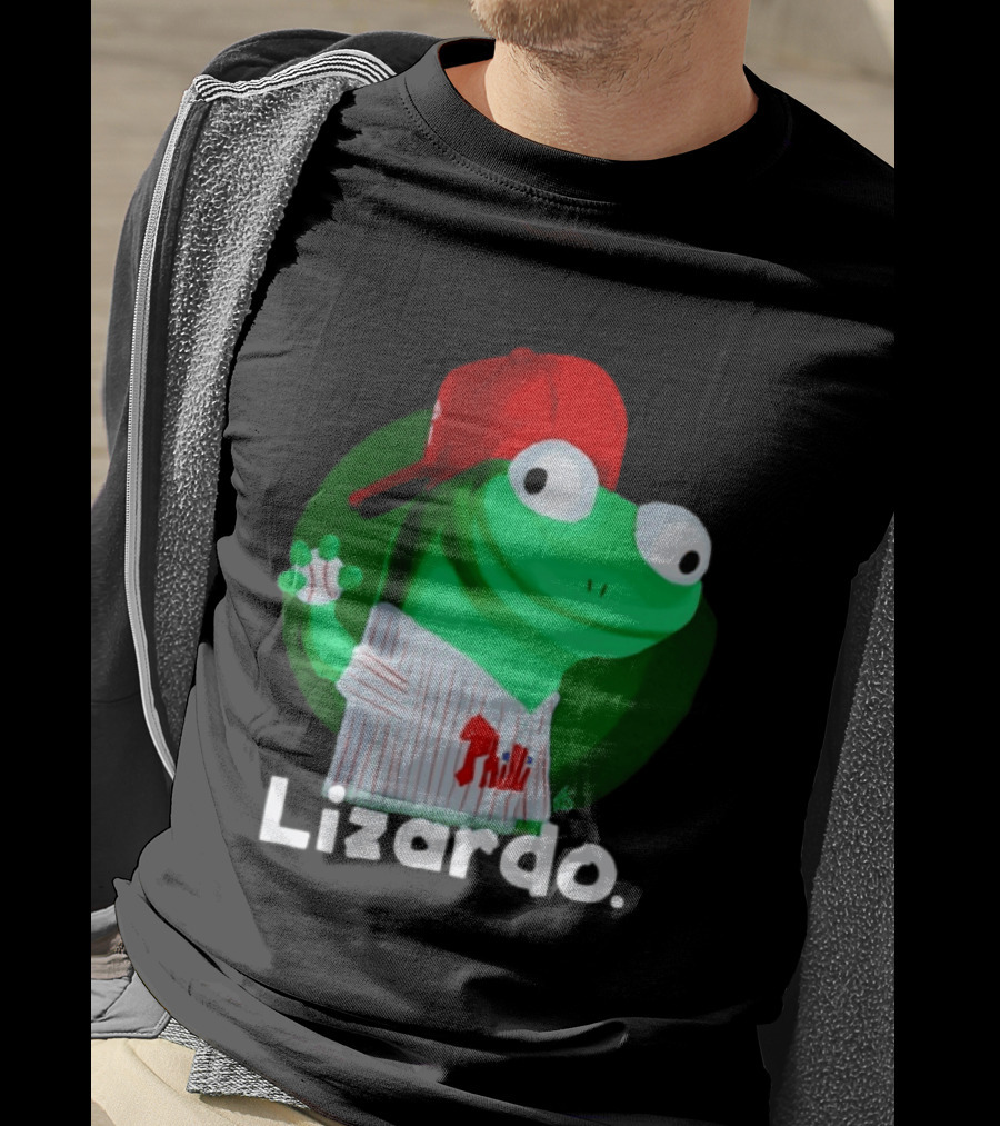 Lizardo Philadelphia Phillies Baseball Philli Red Cap Cartoon T-Shirt