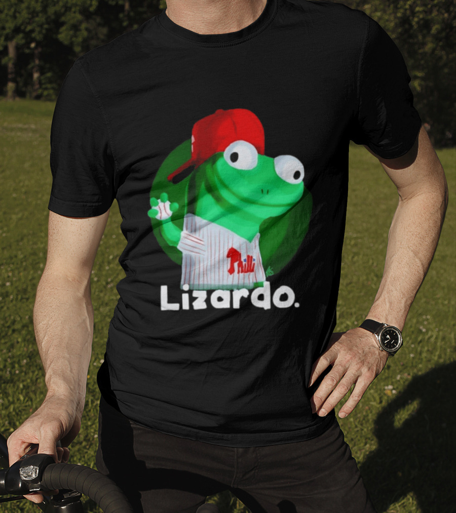 Lizardo Philadelphia Phillies Baseball Philli Red Cap Cartoon T-Shirt