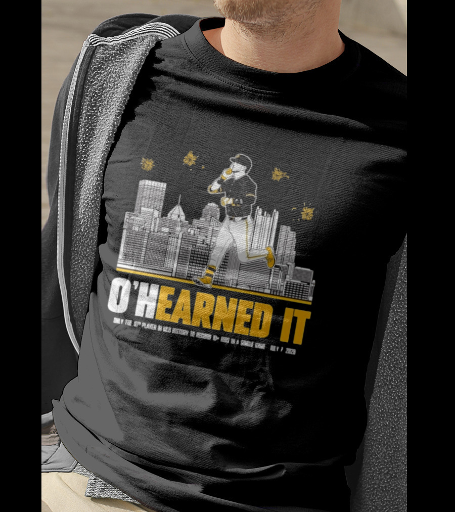 Ryan Ohearn Pittsburgh Pirates 10 RBI Game Ohearned It July 7 2026 MLB Skyline T-Shirt
