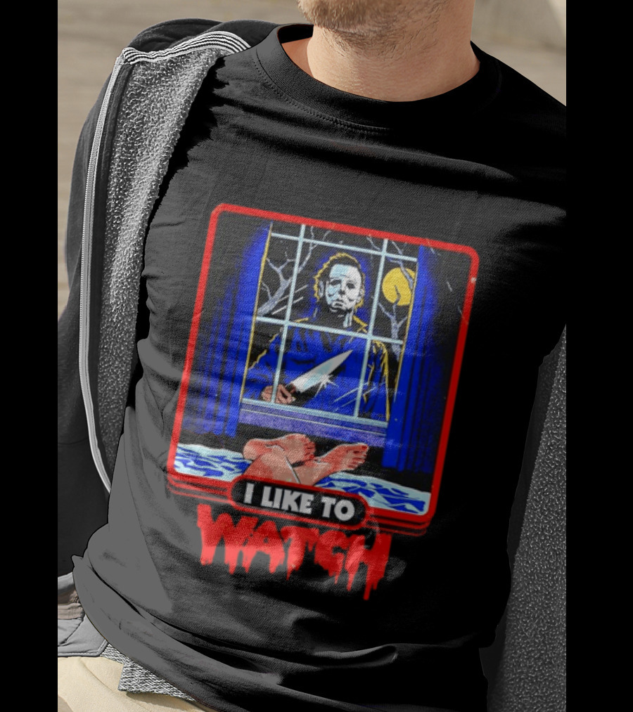 Michael Myers Halloween I Like To Window Scene T-Shirt