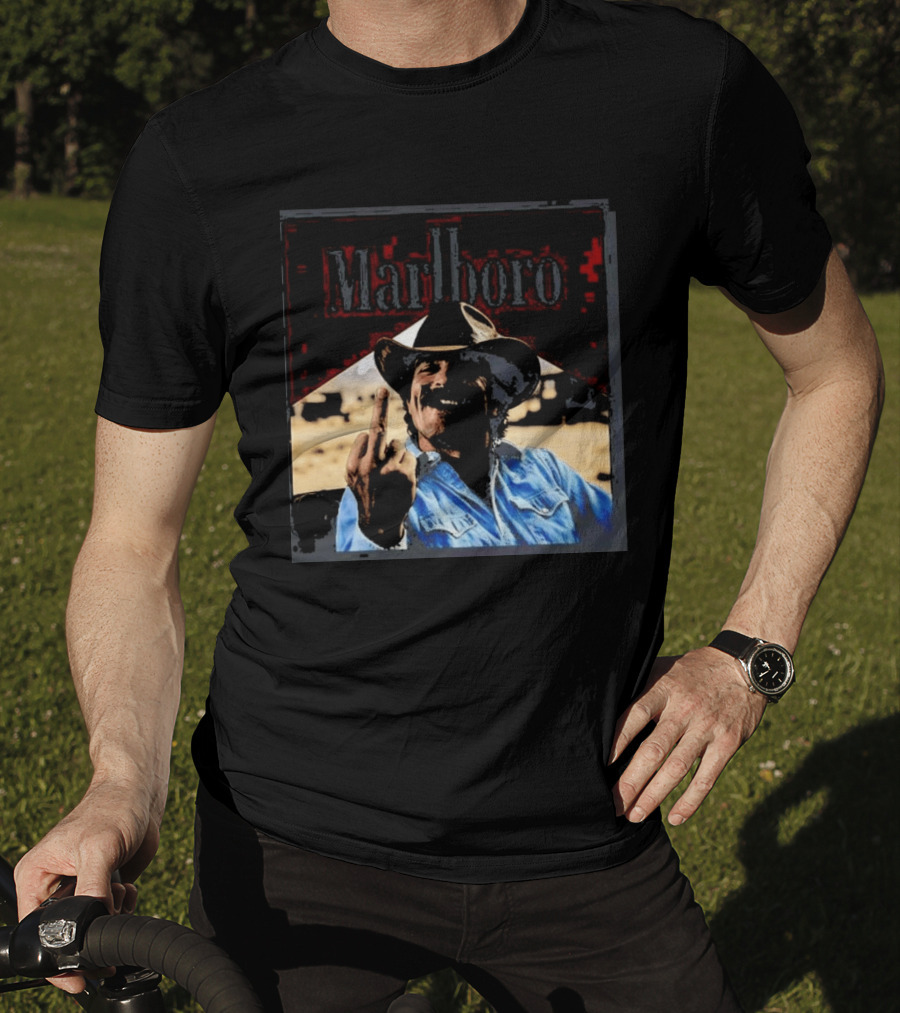 Marlboro Cowboy Middle Finger Cigar Tom Selleck Attitude T-Shirt