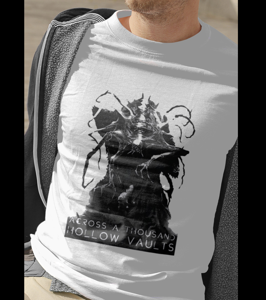 Across A Thousand Hollow Vaults Dark Fantasy Creature Horror Mythical Entity T-Shirt