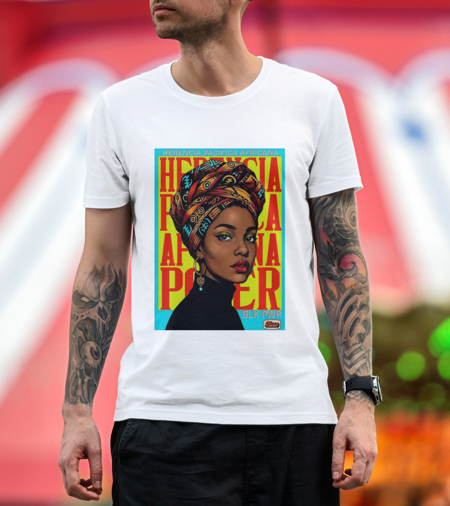 Herencia Pacifica Africana Power Blk Pwr Narez Wear T-Shirt