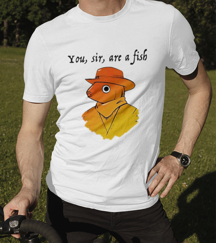 You Sir Are A Fish Cowboy Western Hat And Scarf T-Shirt