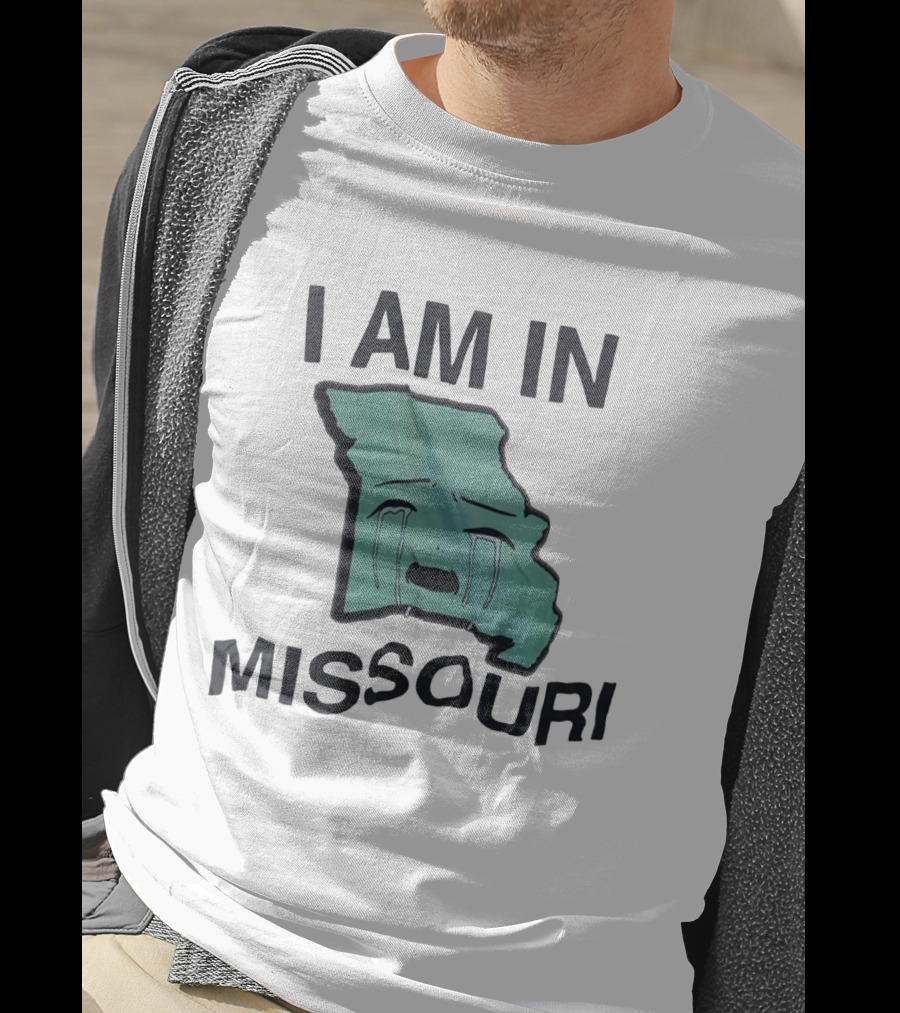I Am In Missouri Crying Map Misery Pun T-Shirt