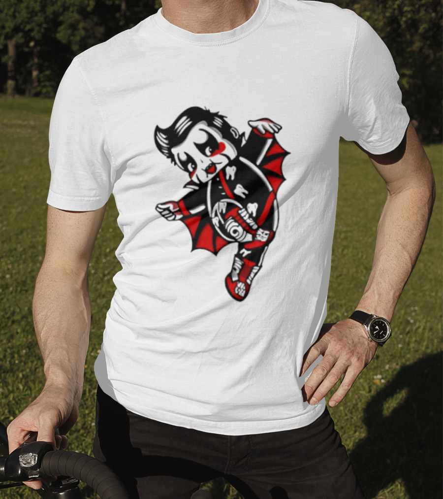Little Vampire Kewpie Doll With Wings Teeth And Red Details T-Shirt