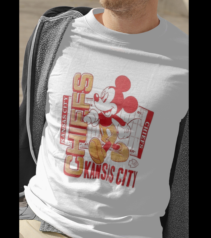 Kansas City Chiefs Mickey Mouse Authentic Fan T-Shirt