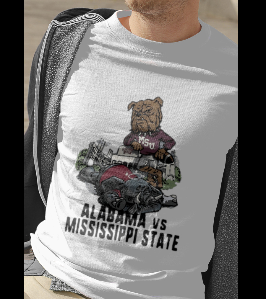 Alabama Vs Mississippi State Bulldogs Football Rivalry Game Day T-Shirt